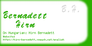 bernadett hirn business card